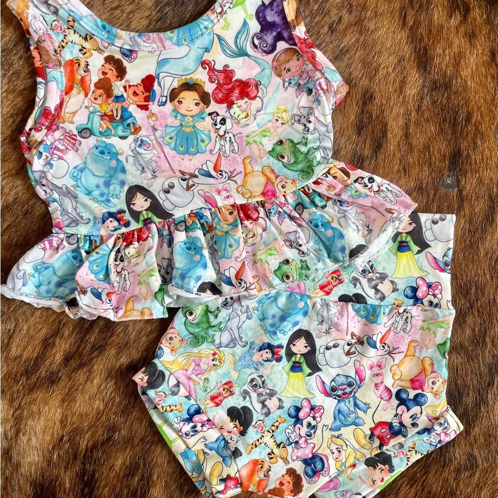Disney custom bummie set nwot